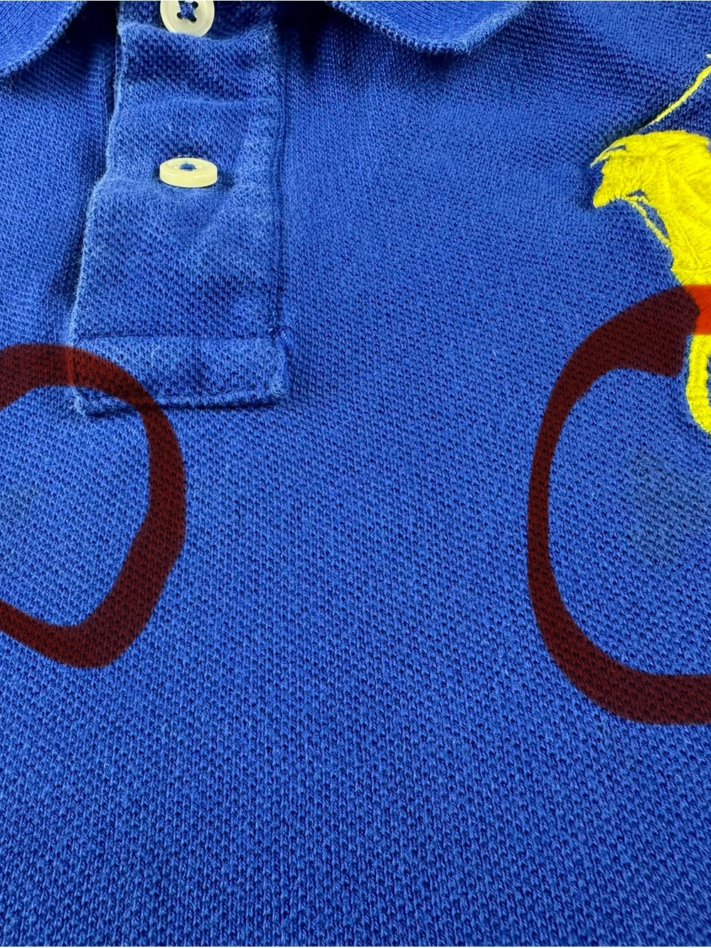 Polo Ralph Lauren Boy's 5 Blue Shirt Big Yellow Pony Top Preppy Old Money - Picture 9 of 10